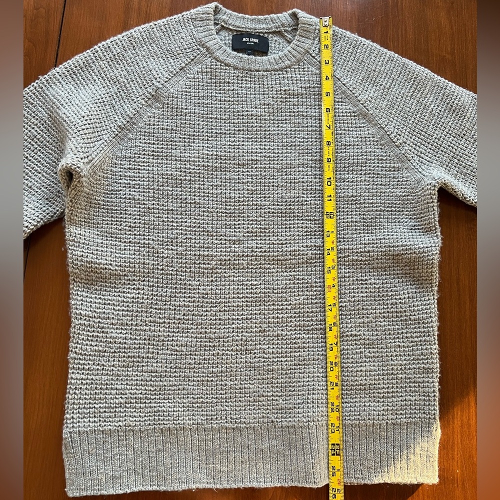 Jack Spade Crewneck Sweater in Light Grey Size Small - Picture 2 of 8